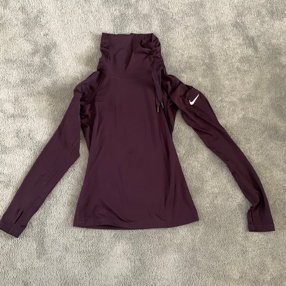 COPY - Plum Nike Dri-fit adjustable cowl neck pullover - Picture 1 of 5